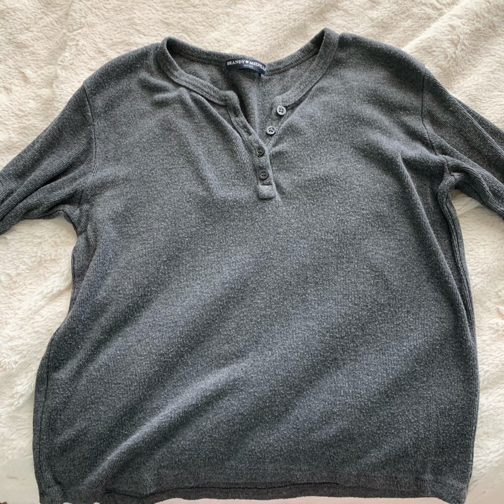 brandy melville button long sleeve